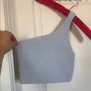 Babaton sculpt knit one shoulder top